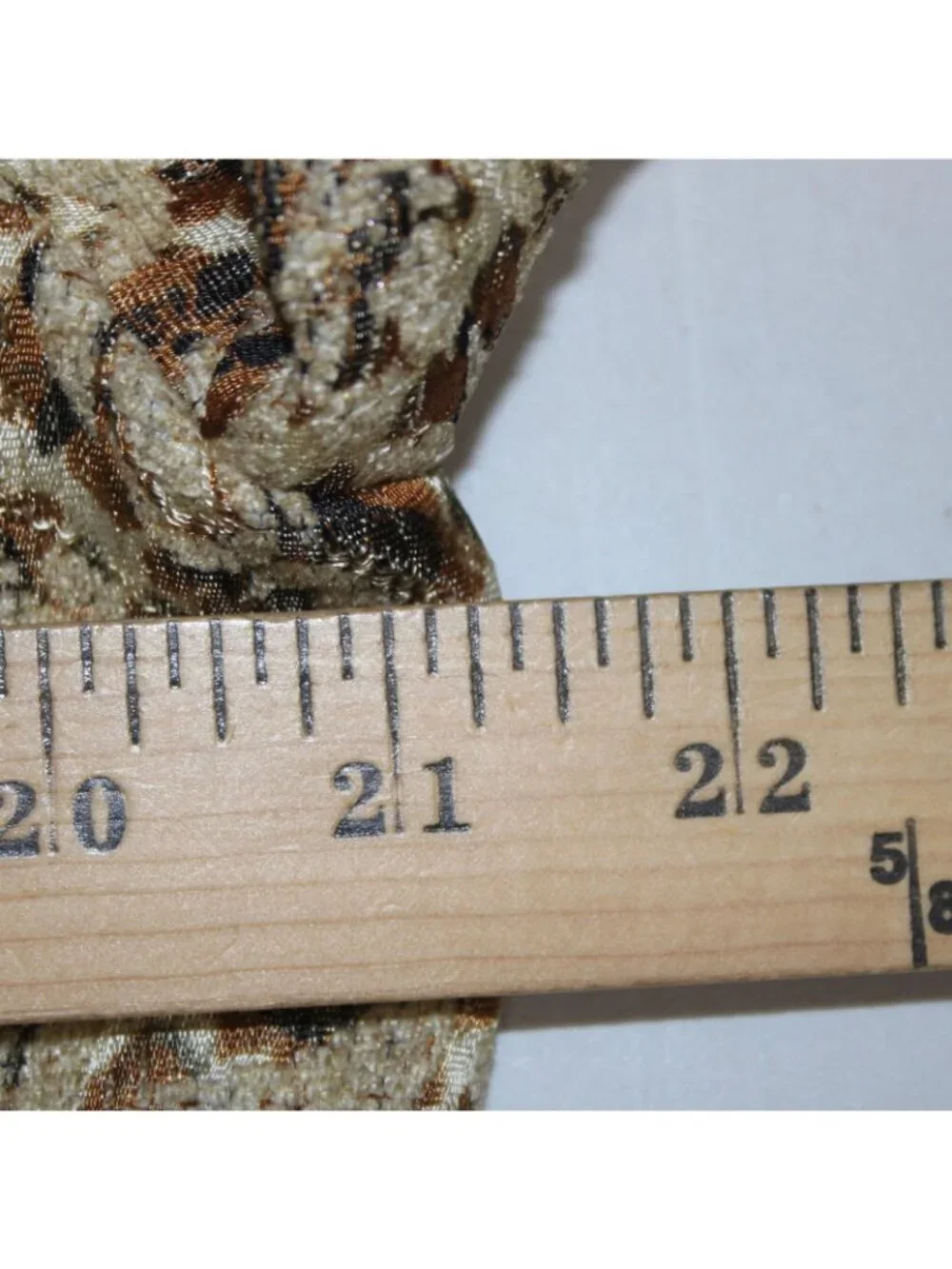 Chicos Jacket Sz 2 Tan Black Buttons Pockets Rayon Polyester Metallic Jacket - Picture 10 of 10